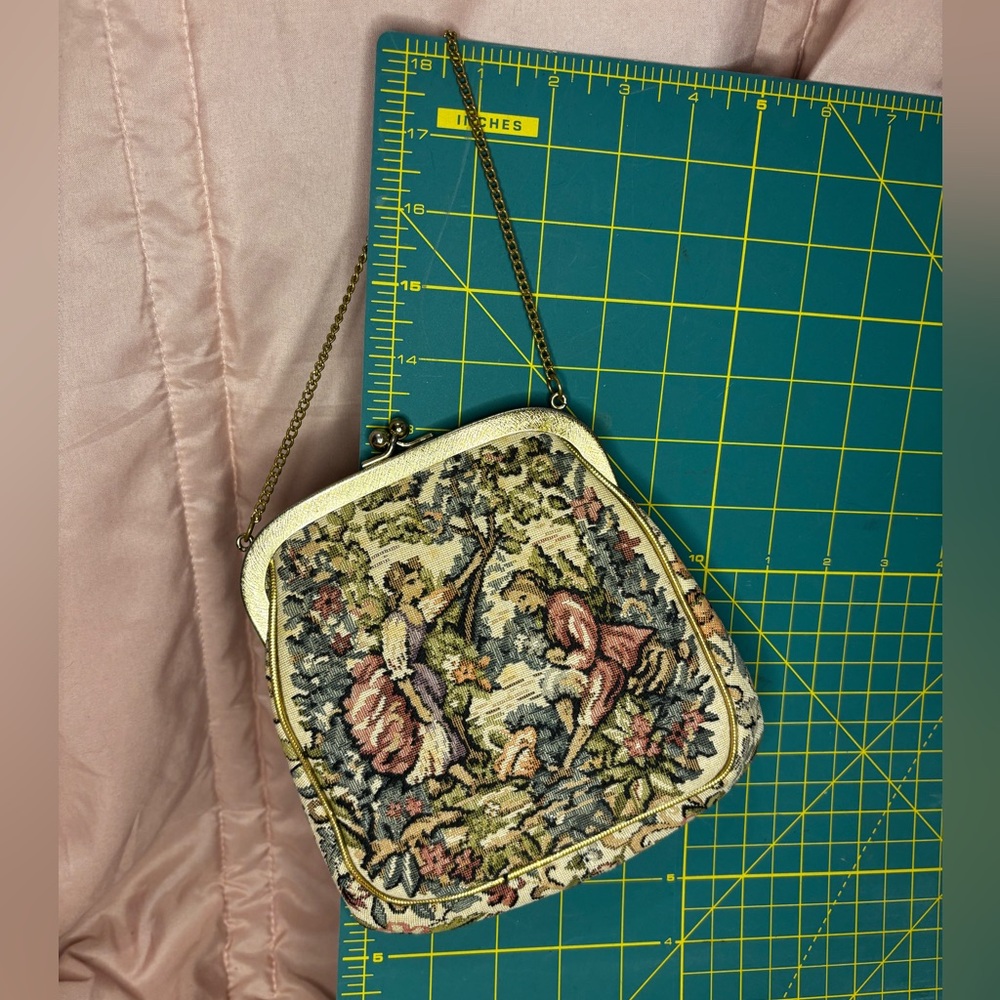 Antique tapestry handbag